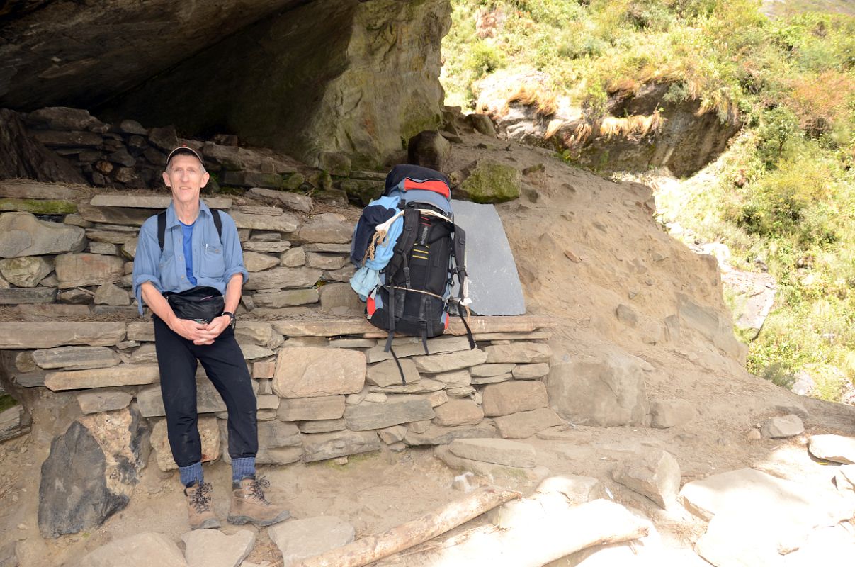 26 Jerome Ryan At Hinku Cave On Trek To Annapurna Sanctuary 